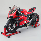 PLAYBUDDY RC Motorcycle Model for Adult, 1/7 Scale Remote Control Motorcycle V4 Top Edition with Ignition System & Smoke Spray, for Biker