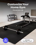 AIRHOP 0.79in Thick 72 Sq Ft Exercise Equipment Mats, 18 Tiles Upgraded Rubber Top with High Density EVA Foam, Large Interlocking Puzzle Gym Flooring for Home Gym, Heavy Weight Workout,Black