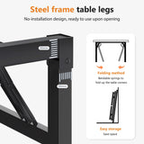 DlandHome 47 inches Folding Table Computer Desk Portable Activity Conference Table Home Office Desk