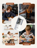 WOLVERINE Electric Pencil Sharpener with Vacuum & Auto Feed, USB-C, White