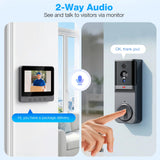 KEPEAK Doorbell Camera Wireless, Video Door Bell Battery with Monitor