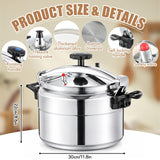 Kritkin 16qt Pressure Cooker for Canning Pressure Canner Supplies Kit, 6 Canning Supplies Stainless Steel Steam Rack Gauge, Silver