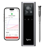 Typhur Sync One Smart Wireless Meat Thermometer: Standalone Base with LCD Display, Unlimited WiFi & Bluetooth Range, Enhanced Signal Stability