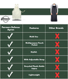 FARMER'S DEFENSE Lightweight Garden Apron with Canvas Pockets | Waterproof, Adjustable, Stick Resistant, Eco-Friendly, Durable | Outdoor Gardening Work and Kitchen Cooking Tasks | Cream - S/M