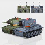 BRRRRT 1/64 RC Battle Tank Set,Remote Control Military Vehicles with Infrared Shoot,RC Tank That Shoots with 330° Rotating Turret and Sound & Lighting for Kids Gift 8+