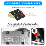 2 Pack Clear License Plate Covers, Unbreakable Anti-Yellowing Tag Protectors, Street Legal Universal Car Plate Holders with Hardware, Anti-Rattle Pads & Caps
