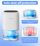 Dehumidifier, 35 OZ Small Dehumidifiers for Bedroom for Home, Quiet with Auto Shut Off, Dehumidifiers for Bedroom (280 sq. ft), Bathroom, RV, Closet, White