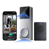 WYZE Video Doorbell Wireless Duo Cam Doorbell Camera wWi-Fi Chime, 2K HD