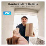 FMDARJXWHCP 2K Doorbell Camera Wireless -Video Doorbell with Chime Ringer