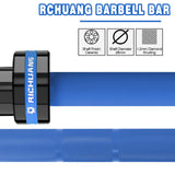 RICHUANG 7ft Olympic Barbell Weight Bar for Weightlifting, Powerlifting, CrossFit Training , 1000 lbs Max Load Capacity, Alloy Steel, 2 Inch Olympic Strength Training Bar for Home Gym Exercises Fitness Equipment 1000LBS-Blue