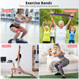 Resistance Bands for Working Out, 5-Pack Elastic Exercise Bands for Strength Training, Stretching, Workout; Home Gym Equipment for Women Men