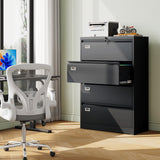 4 Drawer Lateral File Cabinet with Lock, Metal Filing Cabinets for Home Office