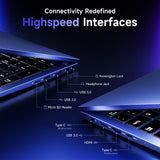 NIMO 17.3" Laptop for Business & Productivity, AMD Ryzen 5 6600H (Up to 4.5GHz), 32GB DDR5 RAM, 1TB SSD, Radeon 660M GPU-Computer 100W Type-C Fast Charge for Multitasking, Fingerprint, Backlit KB