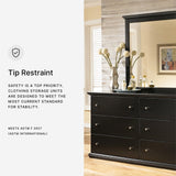 Signature Design by Ashley Maribel Classic 6 Drawer Dresser, Black