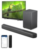 Philips B5309 2.1 Channel Soundbar with Wireless Subwoofer - Bluetooth, HDMI ARC, DTS Virtual:X, 240W Max Power, Dark Grey