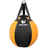 PROLAST Wrecking Ball Heavy Punching Bag for Adults, Hook and Uppercut, Body Snatcher, Boxing, MMA, Muay Thai Training Equipment, Filled, 65 lbs, Rhino Yellow