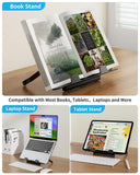 SAIJI Lap Desk for Bed, X-Large Foldable Laptop Table with Book Stand