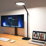 LitONES Led Desk Lamps for Home Office with Base, Tall Desk Lamp with 50 Light Modes & Memory and Timer Func Computer Light, Flexible Adjustable Table Lamps for Video Conference, Architect or Study