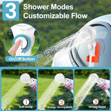 B013 Portable Shower Pump for Camping – 7800mAh Long-Lasting & Quiet Outdoor Shower with LED Display, IPX8 Waterproof Outdoor Shower for Pet Bath, Car Wash & RV