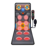 Full Body Massage Mat with Heat Multi-Functional Vibrating Massage Mattress PadFull Body Massager Cushion for Relieving Back Lumbar Leg Pain Massage Cushion,N