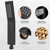 Brass Hand Held Shower Head, Luxury High Pressure Showerhead Kit with Wall Connector and Hose Set NearMoon
