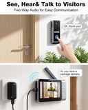 KEPEAK Doorbell Camera Wireless, Video Door Bell Battery with Monitor