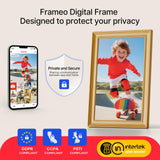 Frameo 10.1 Inch WiFi Digital Picture Frame, 1280x800 HD IPS Touch Screen Photo Frame Electronic, 32GB Storage, Auto-Rotate, Wall Mounted, Share Photos/Videos Instantly from Anywhere - Gold
