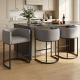 Counter Height Bar Stools Set of 3, 24 Inch Seat Height Barstools for Dining Room