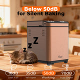 Rosewill 25-in-1 Automatic Bread Maker Machine with 3 Loaf Size up to 2 Lb, 700W High Power Dual Heater Bread Maker with BPA-free Nonstick Coating Pan, Max 15 Hours Delay Timer, Low Noise - Cinnamon