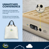 Serta Raised Air Mattress with Never Flat Pump | Size: Queen 18" | Luxury Inflatable Mattress - Built in Air Pump to Ensure a Good Night’s Rest | Heavy Duty Blow Up Mattress with Self Inflating Pump