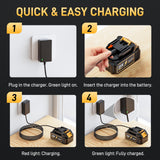 Aokia Leaf Blower, 21V Electric Cordless Blower with 2 3.0Ah Batteries and Charger - 580CFM/160MPH Powered Air Blower