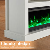 LUXOAK 75" Fireplace TV Stand with Storage for TVs up to 85"