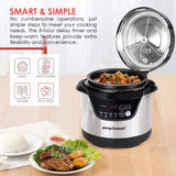 prepAmeal 3 Quart Pressure Cooker 8 IN 1 Multi Use Programmable Instant Cooker Electric Pressure Pot with Slow Cook, Rice, Steamer, Sauté, Brown, Warmer