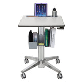 Ergotron – LearnFit Mobile Standing Desk, Adjustable Height Small Rolling Laptop Computer Sit Stand Desk with Wheels for Classroom, Office, Medical or Home Use – Adjusts from 33 to 49 Inches – Grey Ergotron