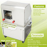 HQHAOTWU Sugarcane Juicer Electric Sugarcane Press Vertical Sugar Cane Juice squeezer 3 Stainless Steel Rollers Sugar Cane Juice Press Extractor with 2 Knives 24V DC or 110V for Home/Commercial Use