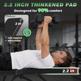 HEMERIS Adjustable Weight Bench 32 In Backrest, Foldable Workout Bench for home gym 660 LBS Incline/Decline Bench Press Exercise Equipment 85°to -30°FID Strength Weight Training(Black)