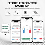 METIKO-Elclear 64-Channel Hearing Aids with AI Noise Cancellation, Bluetooth APP-Control, Rechargeable OTC Hearing Aid Ultralight Invisible for Seniors Adults, Silver