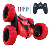 Hamdol RC Stunt Car for Kids Ages 6–12, 360° Rotating Remote Control Car with LED Lights, 4WD Electric Toy Vehicle, USB Rechargeable, Perfect Birthday, Holiday for Boys & Girls