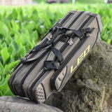 Lixada Fishing Rod Case Potable Canvas Fishing Pole Tools Reel Storage Bag Durable Fishing Gear Tackle Carry Cases 3 Layer, 90cm