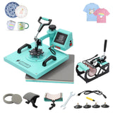 8-in-1 Heat Press,15x15 Sublimation Machine,360° Swing Away Combo