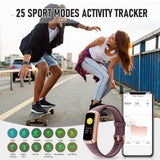 Bakoor Fitness Tracker, Fitness Watch with 24/7 Heart Rate Blood Oxygen Sleep Monitor, 1.10" AMOLED HD Touch Color Screen Step Counter, Activity Trackers Pedometer Health Smart Watch for Women Men