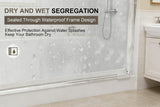 LOHCEH Semi-Frameless Shower Door,Made of 28" W X 72" H 1/4-Inch Tempered Glass,Safe and Aesthetically Pleasing,Suitable for Standing Shower,Silvery