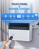 Manastin 10,000 BTU U Shaped Window Air Conditioner - Cools 450 Sq Ft, Energy-saving Window AC Units with Open Window Flexibility Easy to Install, Remote Control