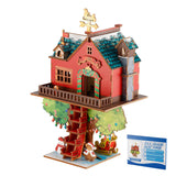 3D Wooden Puzzles for Adults Treehouse Christmas Decorations Miniature Kit