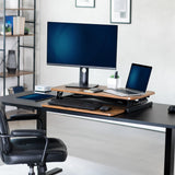 VIVO Rustic Vintage Brown 32 inch Standing Desk Riser, DESK-V000SN