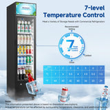 BODEGACOOLER Beverage Refrigerator and Cooler, 7.71 Cu. Ft Commercial Refrigerators for Drink, Beer, Tall Commercial Cooler