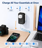 Jasput Universal Travel Adapter, 2026 Ultra-Slim Mini International Plug Adapter with 2 USB-C & 1 USB-A, PD 67W Fast Charging, 1 AC Outlet,Compatible with EU/UK/AU/Asia, Travel Essentials