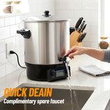 24.5QT Premium Stainless Steel Electric Water Bath Canner - Large-Capacity Digital Electric Canner with LCD Display, Adjustable Temp 86-212°F & Timer for Canning, Making Jams, Sauces, Pickles, Soups