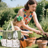 Heavy Duty Gardening Tools, 9 Pieces Garden Tool Set, Stainless Steel Rust Proof Non-Slip Garden Hand Tools with Fashion and Durable Storage Bag