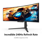 INNOCN 49" 5K2K 240Hz QD-OLED Curved Gaming Monitor, 0.03ms, USB C - 49Q1S